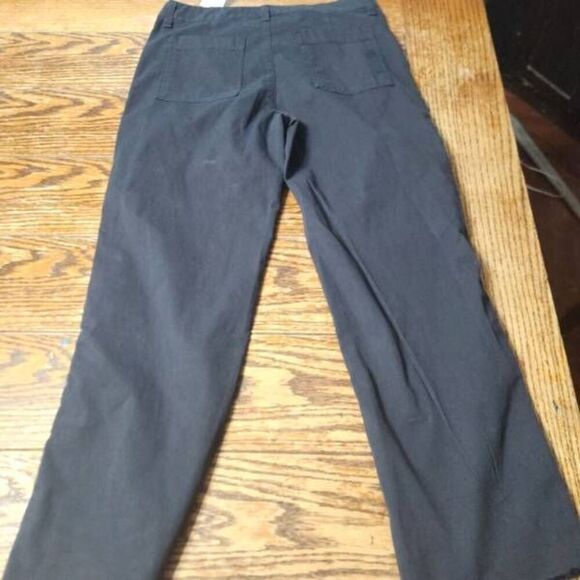 NWOT Frank & EileenBlackstone washed black Stretch Cotton Pants sz 4 - Picture 5 of 5